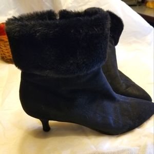 Impo Ernie Black Ankle Boots with Fur